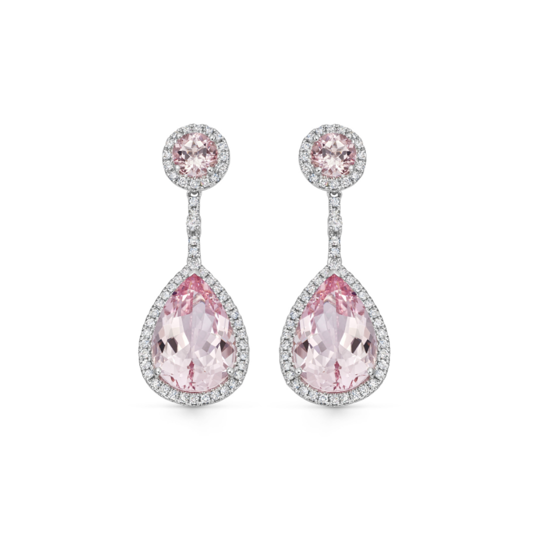 Diamond pear drop earrings online