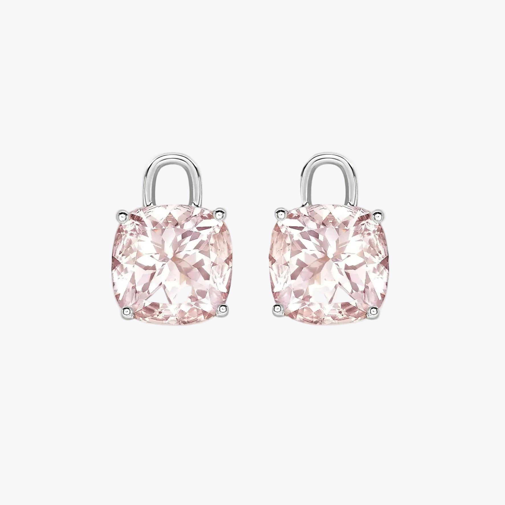 Morganite White Gold Cushion D