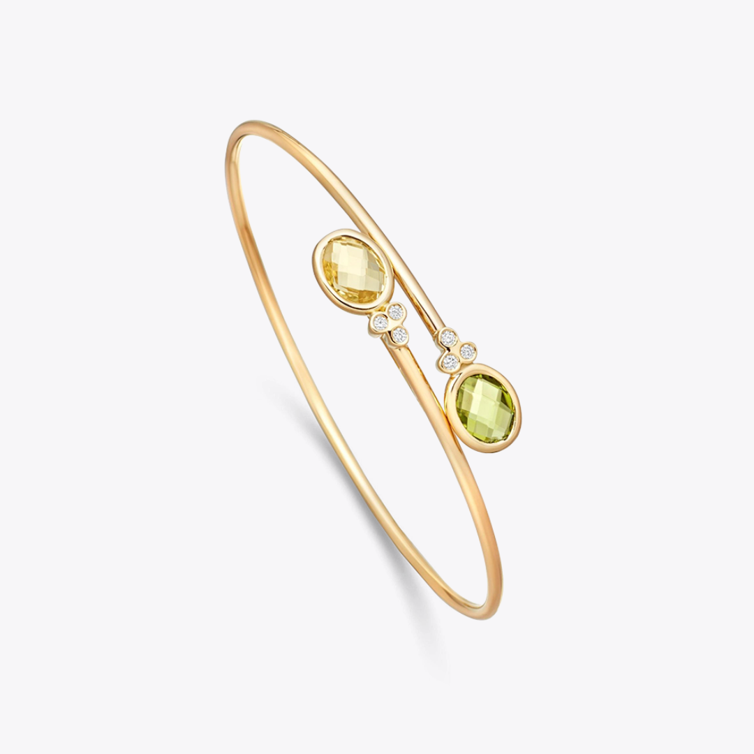 Kiki Classics Oval Lemon Quartz and Peridot Bangle – Kiki McDonough