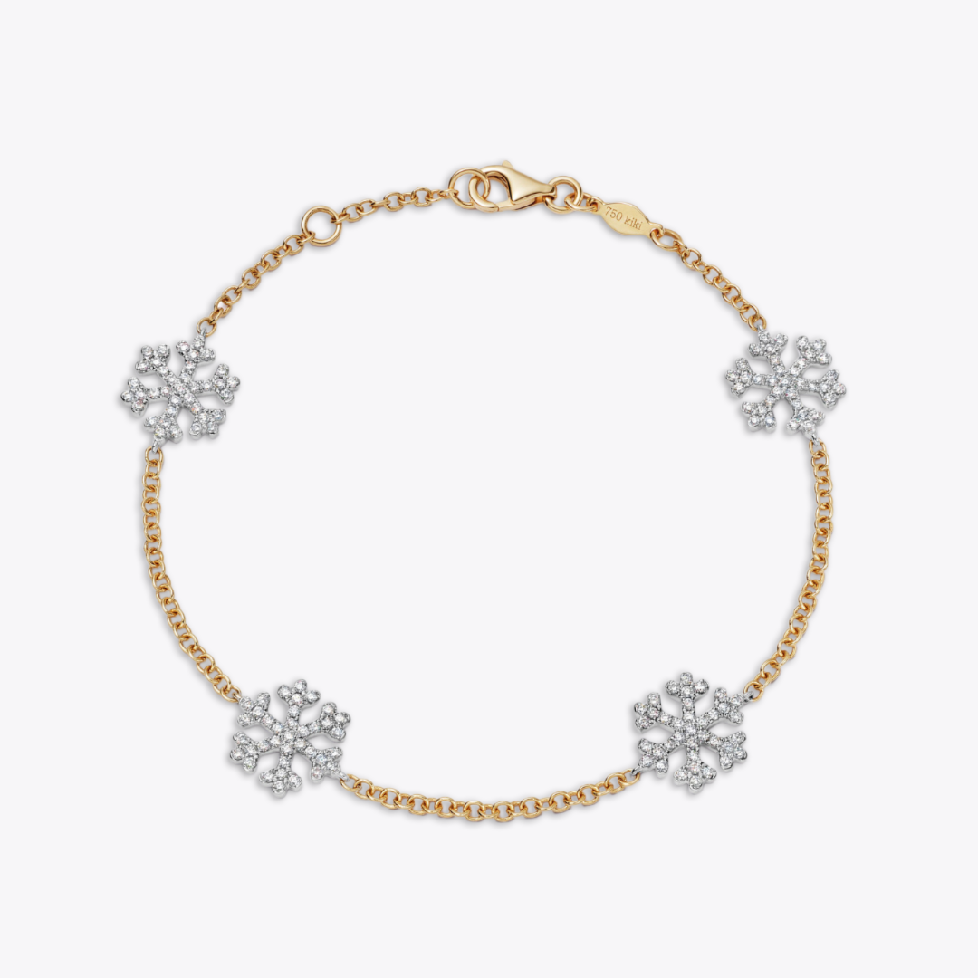 Snowflake Multi Diamond Motif Bracelet