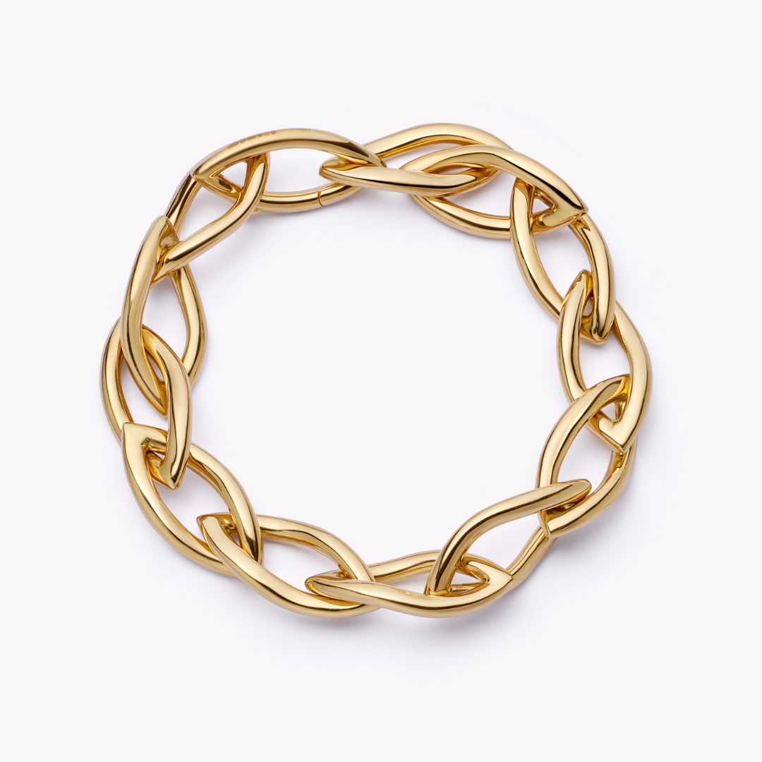 Everyday Gold Marquise Interlocking Link Bracelet