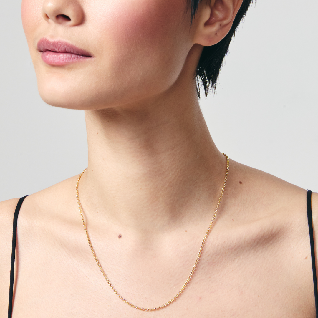 18ct Yellow Gold 20"/18" Light Baby Belcher Chain