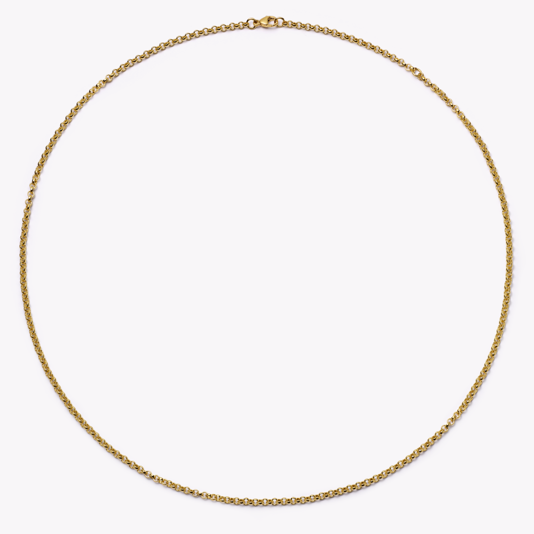 18ct Yellow Gold 22"/20" Baby Belcher Chain