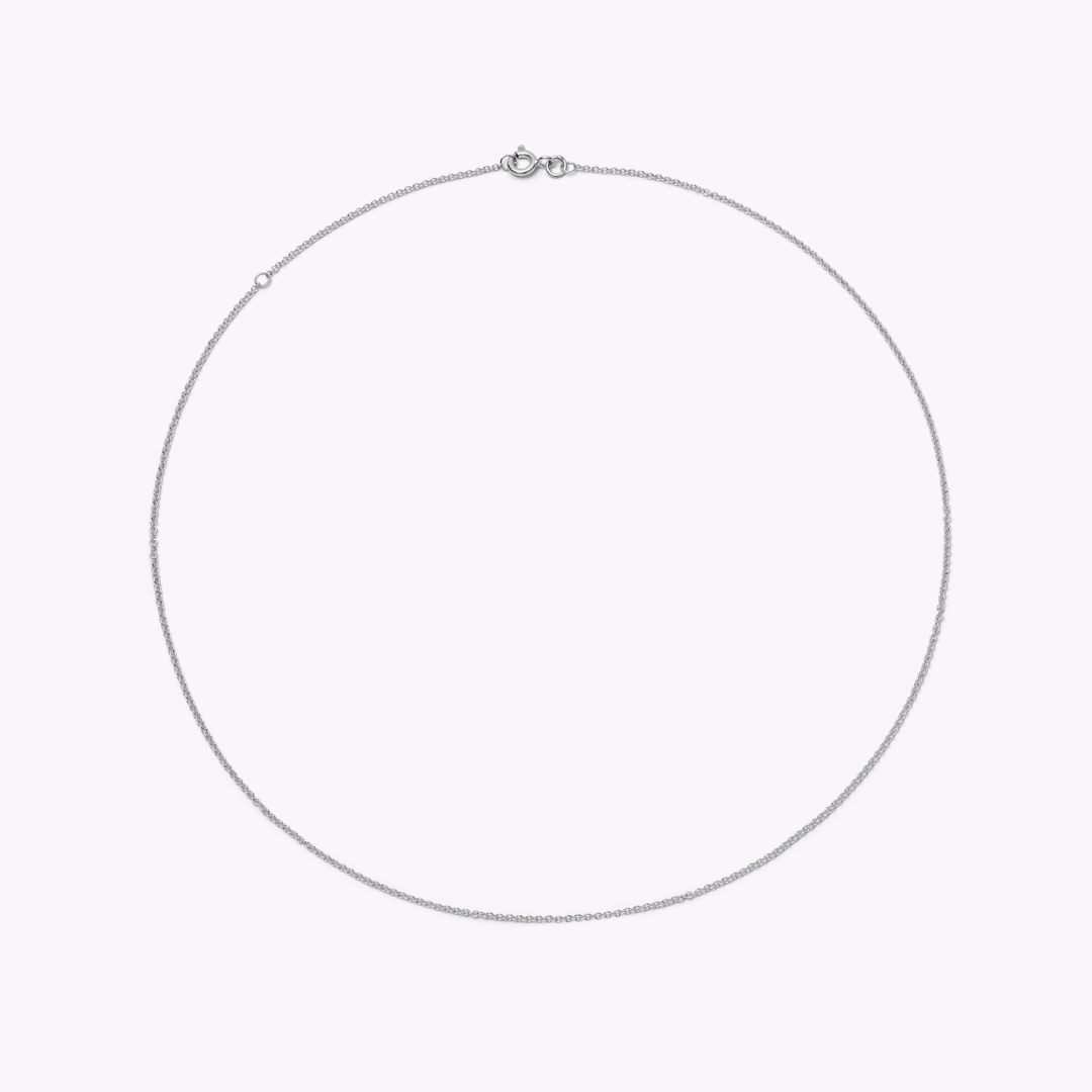 18ct White Gold 18"/16" Close-Tight Trace Chain