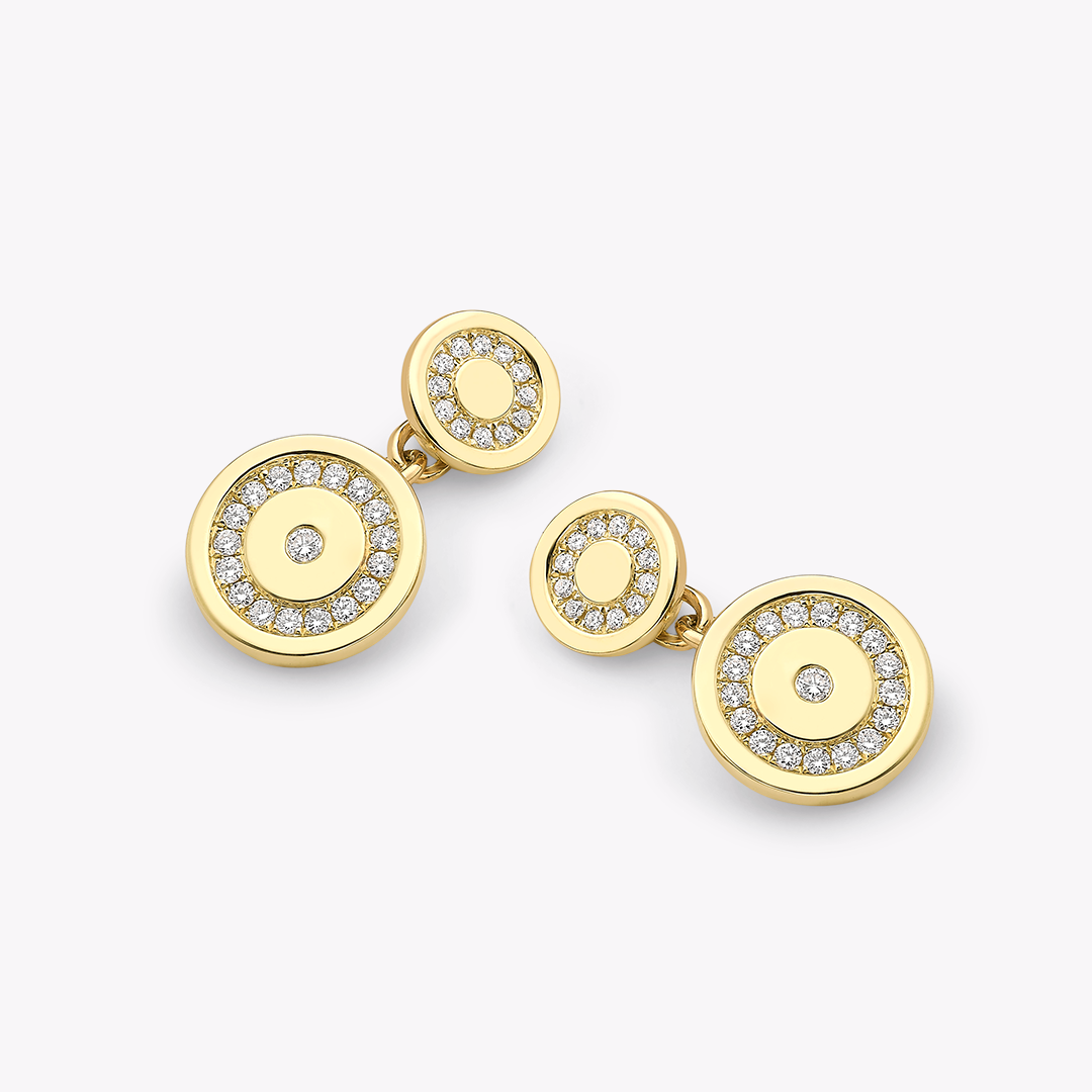 Diamond Embedded Halo Cufflinks