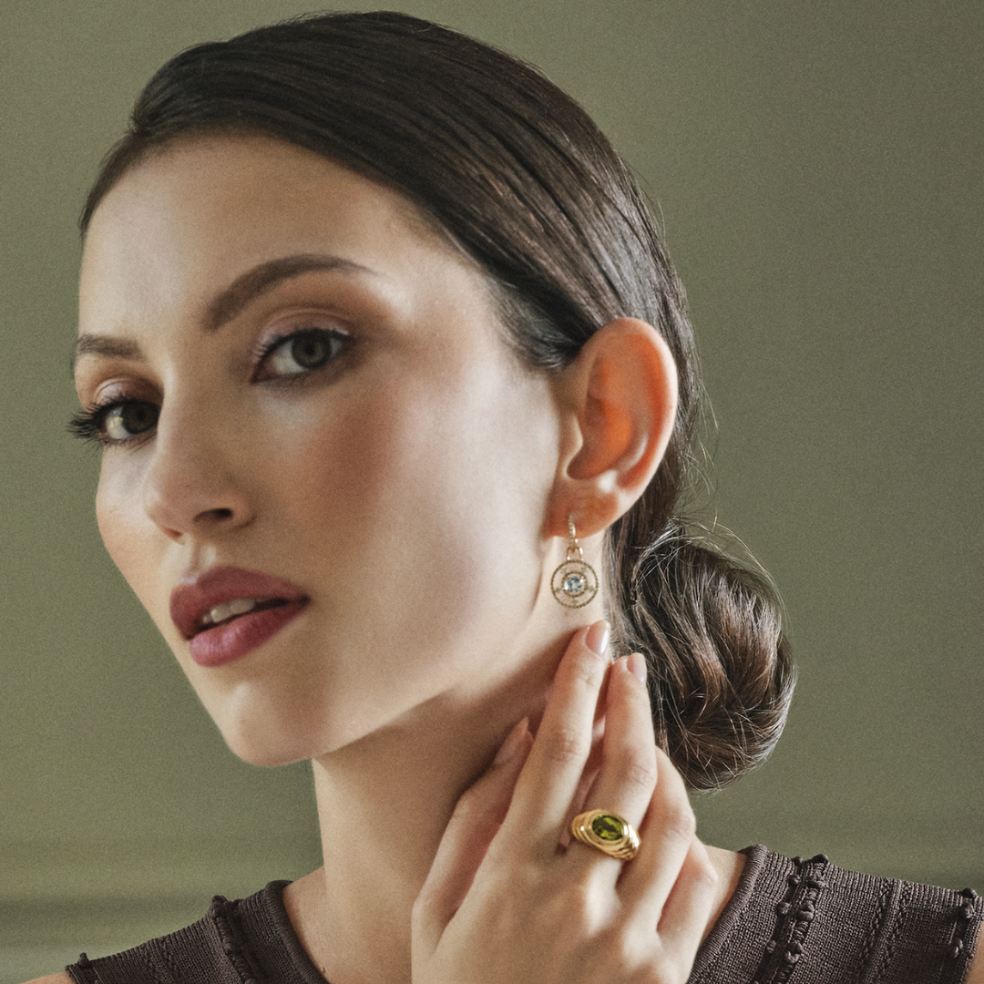 Apollo Blue Topaz and Diamond Detachable Drops