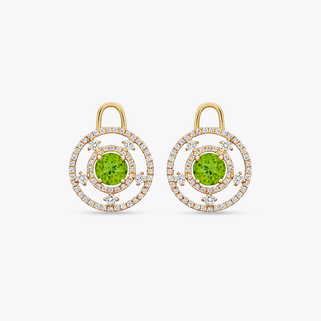 Apollo Peridot and Diamond Detachable Drops