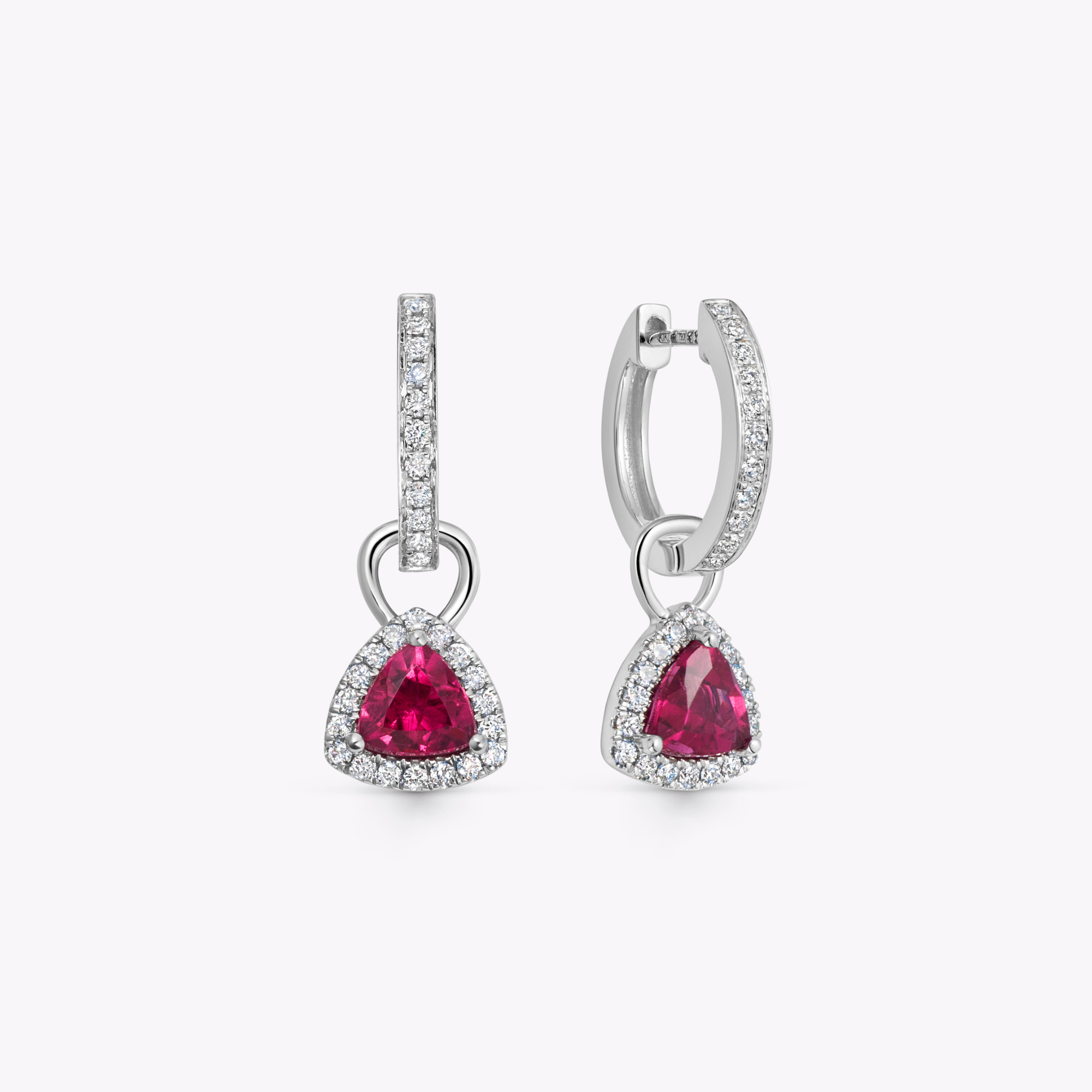 Special Editions Trilliant Rubellite and Diamond Detachable Drops