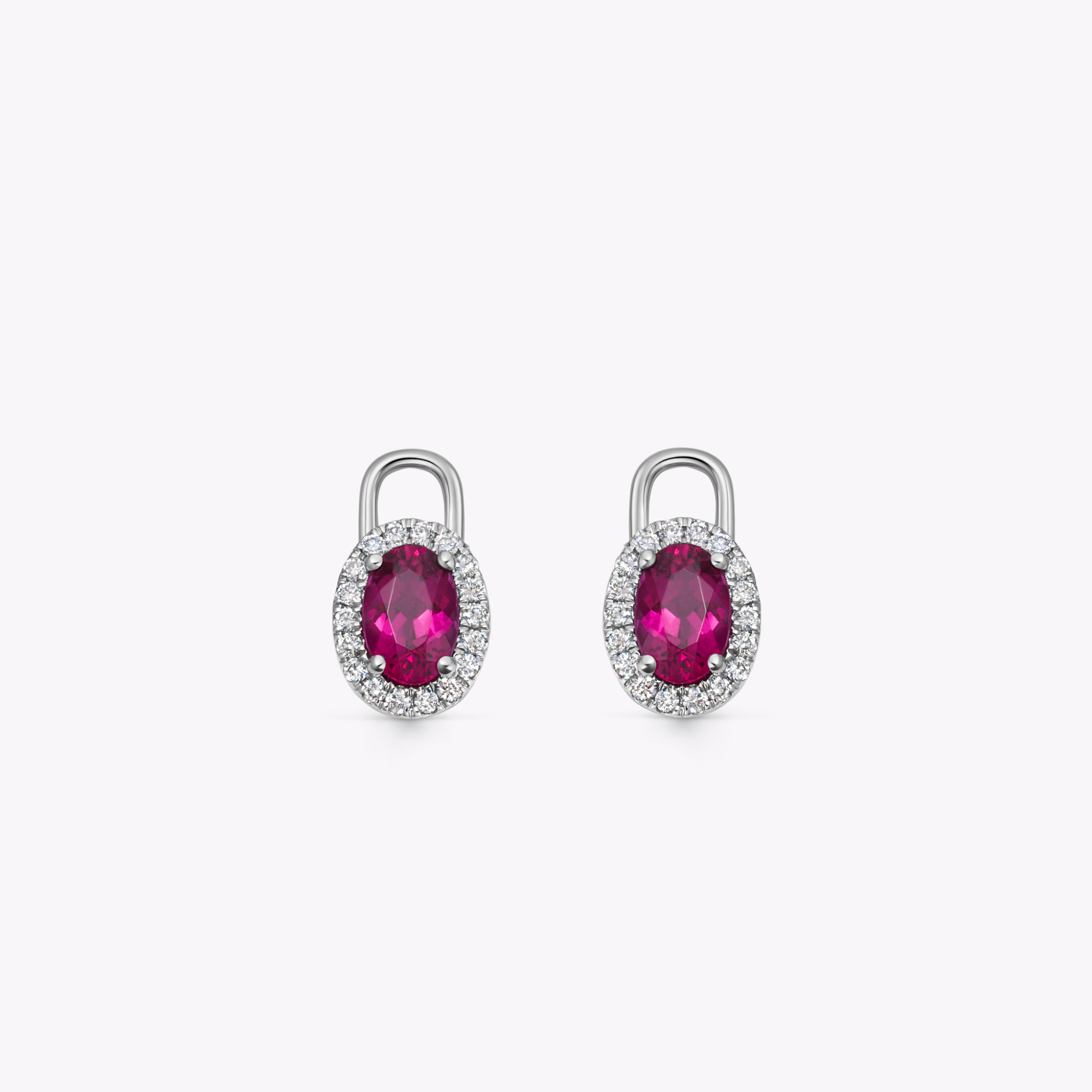 Special Editions Oval Rubellite and Diamond Detachable Drops