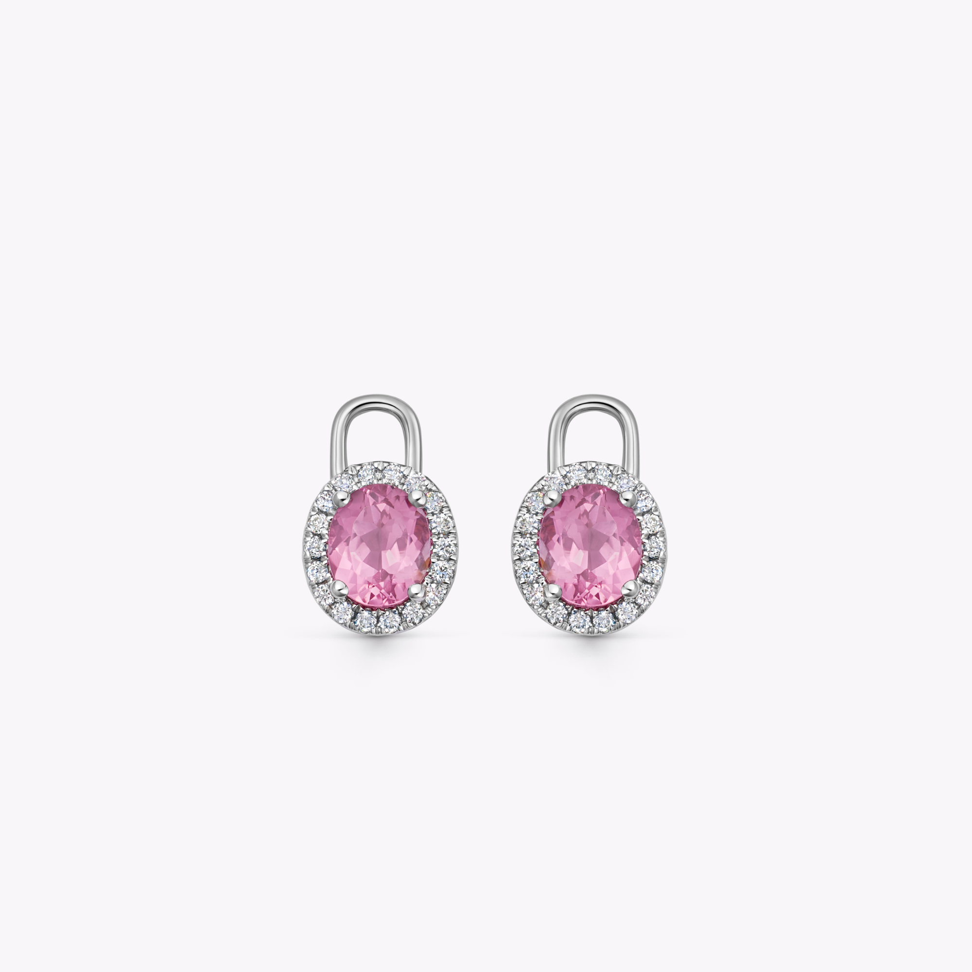 Special Editions Oval Pink Tourmaline and Diamond Detachable Drops