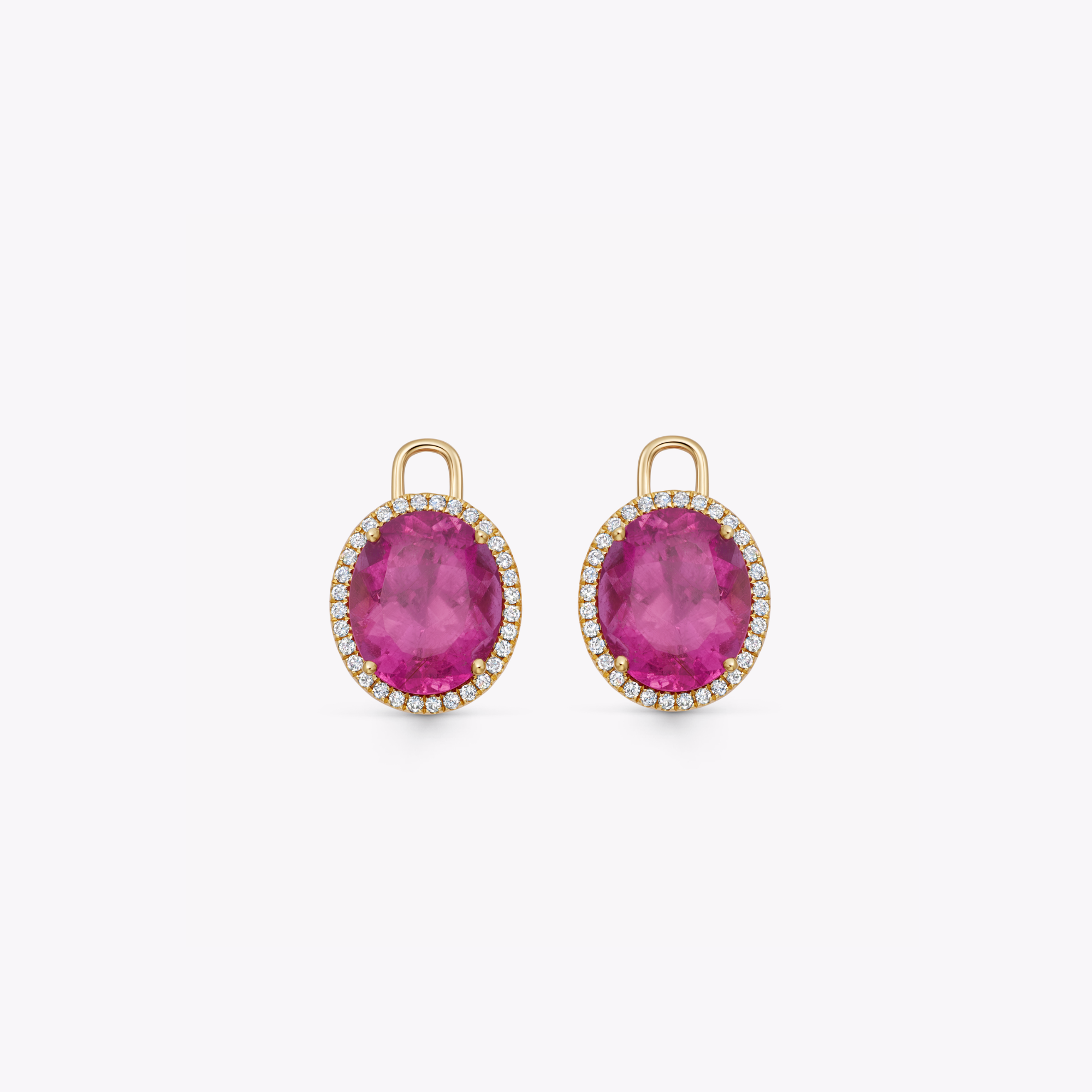 Special Editions Oval Pink Tourmaline and Diamond Detachable Drops