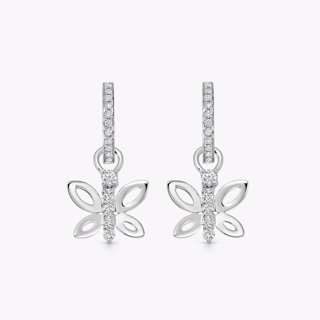 Butterfly Diamond Centre Detachable Drops