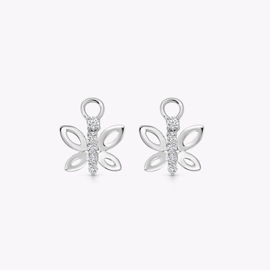 Butterfly Diamond Centre Detachable Drops