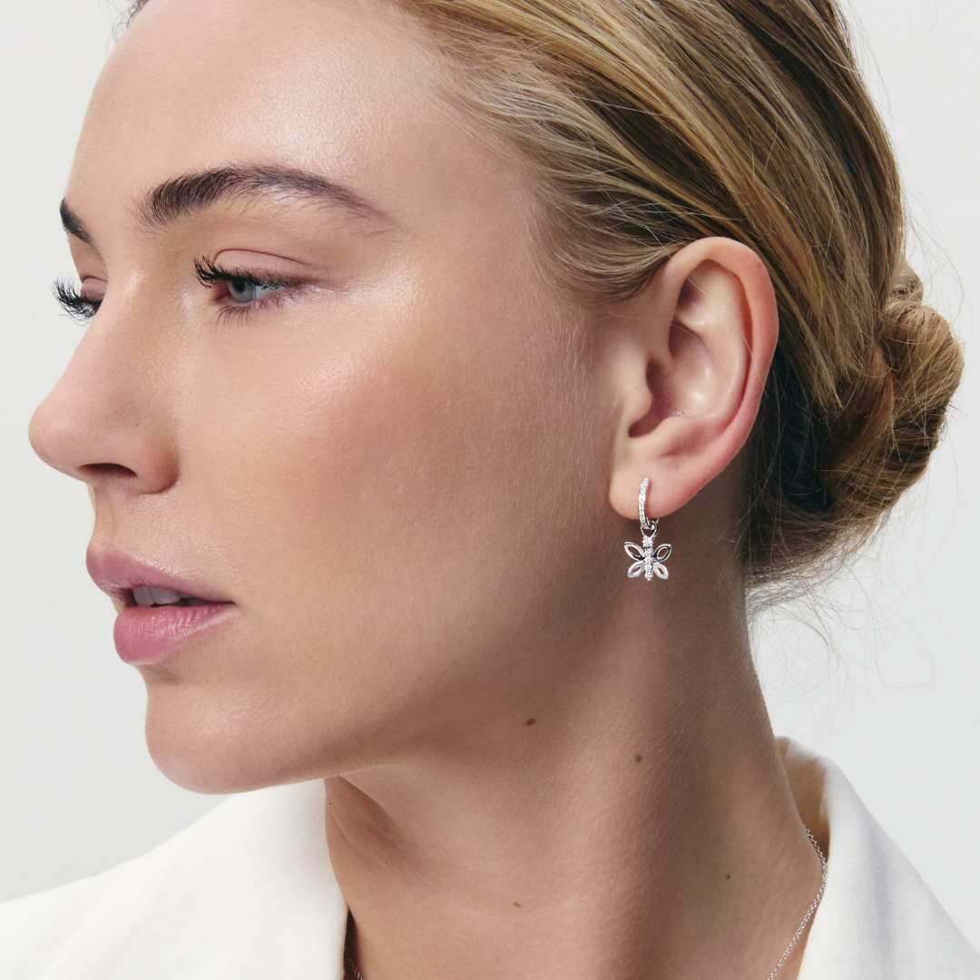 Butterfly Diamond Centre Detachable Drops