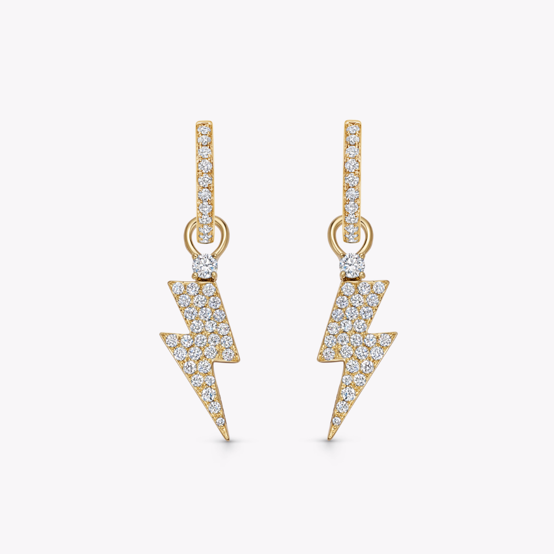 Diamond Lightning Bolt Detachable Drops
