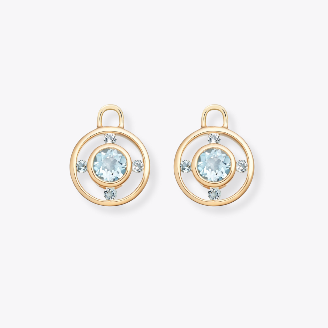 Forget Me Not Blue Topaz Detachable Drops