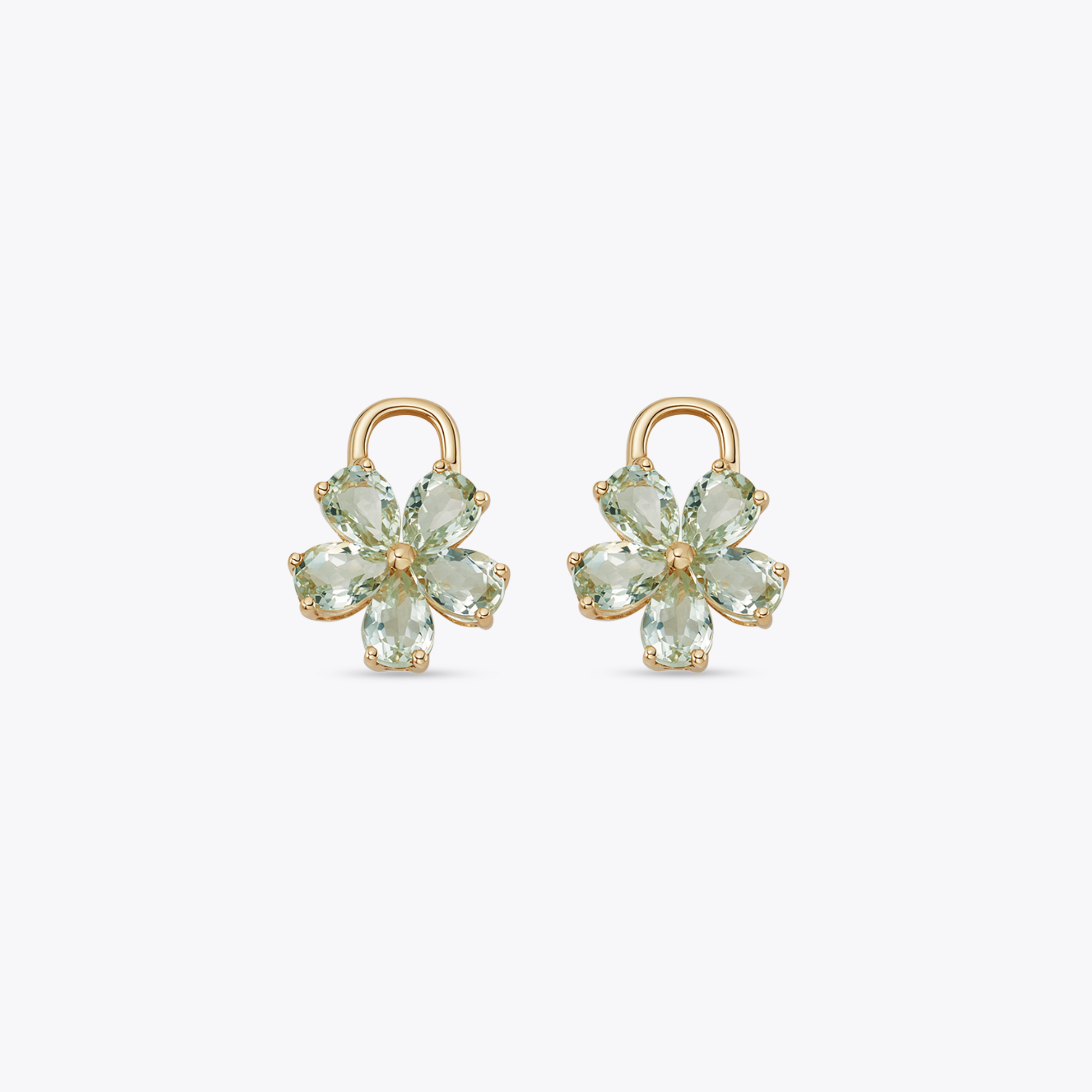 Petals Green Amethyst Flower Detachable Drops