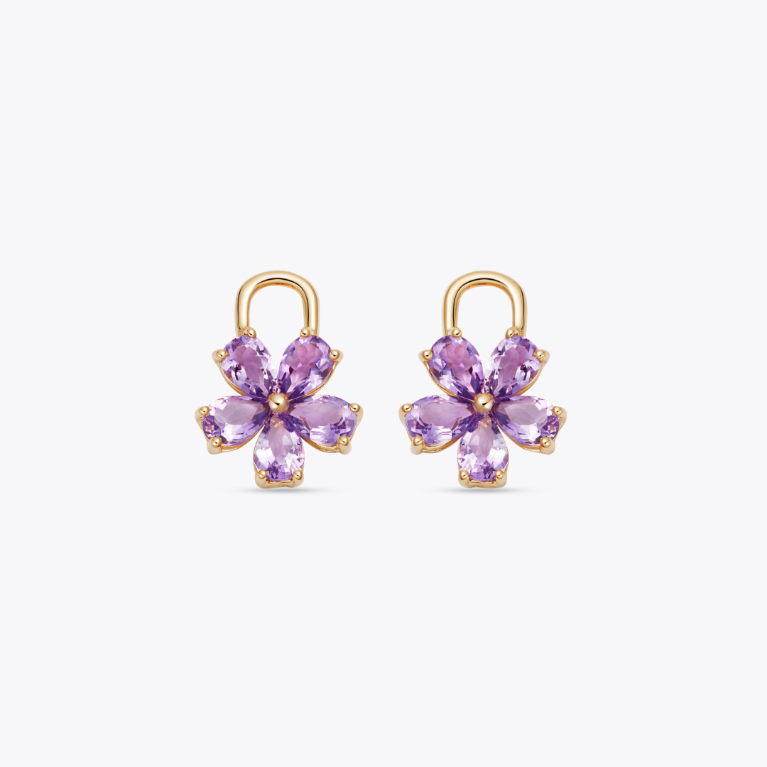 Petals Amethyst Flower Detachable Drops