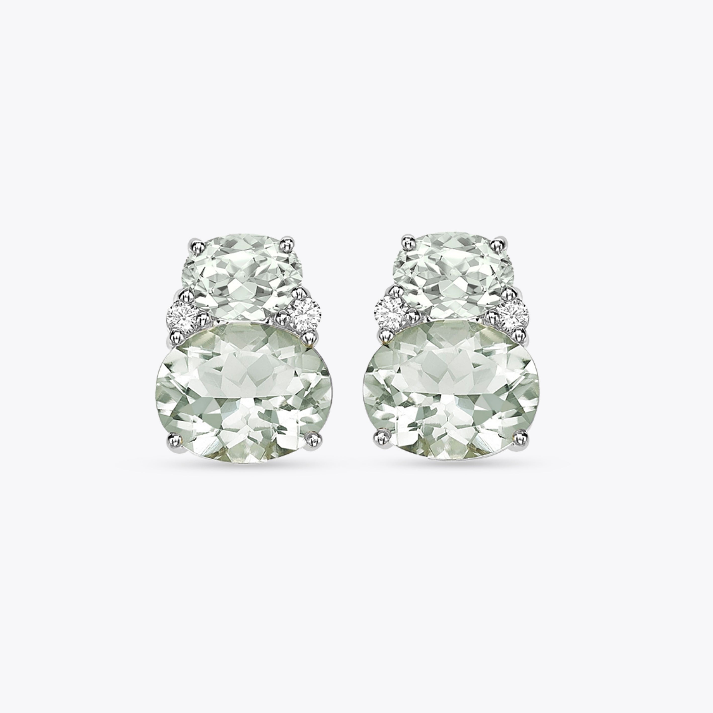 Special Editions Pear Fire Opal with Oval Amethyst and Diamond Earrings