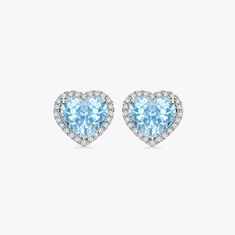 Special Editions Aquamarine and Diamond Daisy Ring