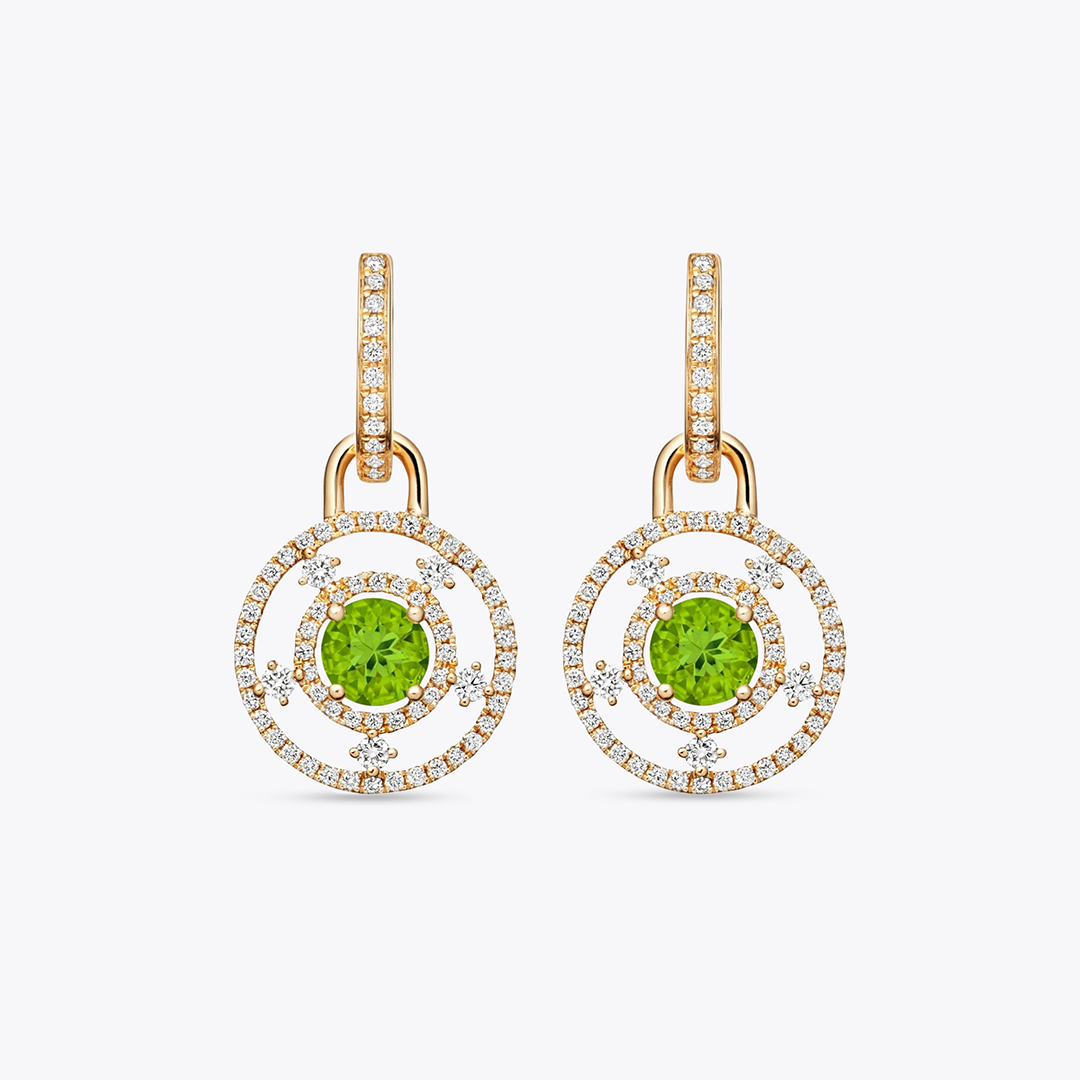 Apollo Peridot and Diamond Detachable Earrings