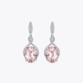 Special Editions Morganite and Diamond Twist Earrings