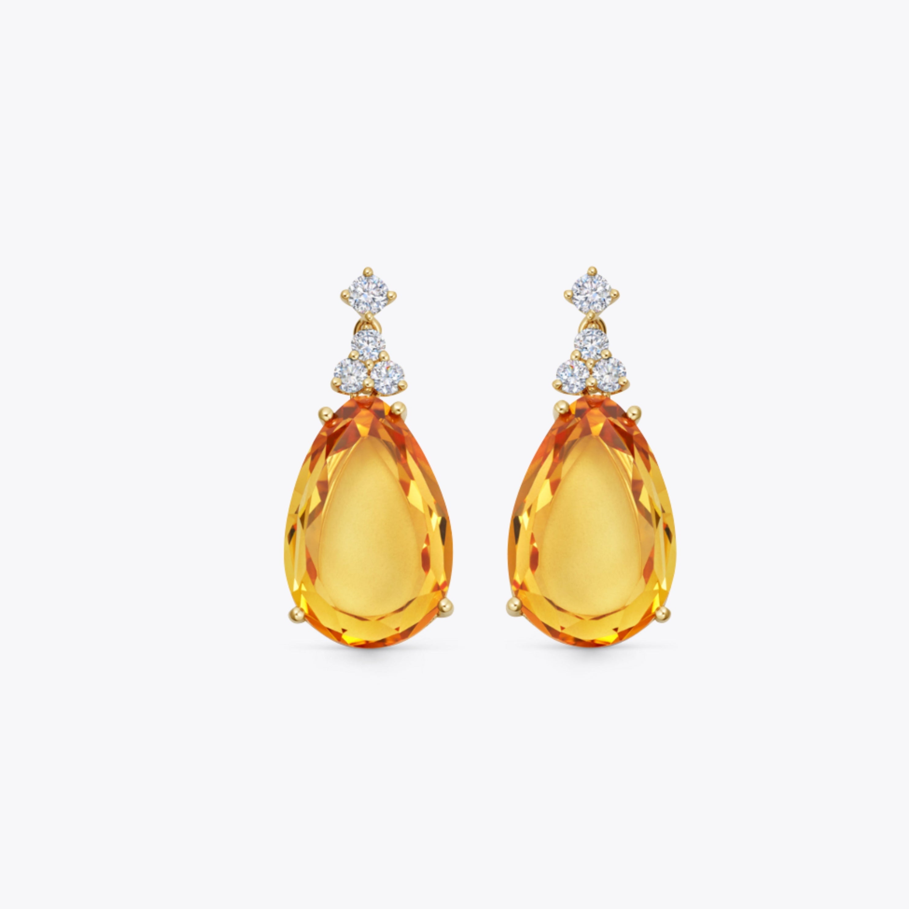 Candy Citrine and Diamond Earrings