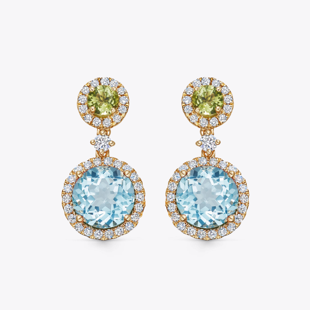 Special Editions Fire Opal and Diamond Steps Pendant