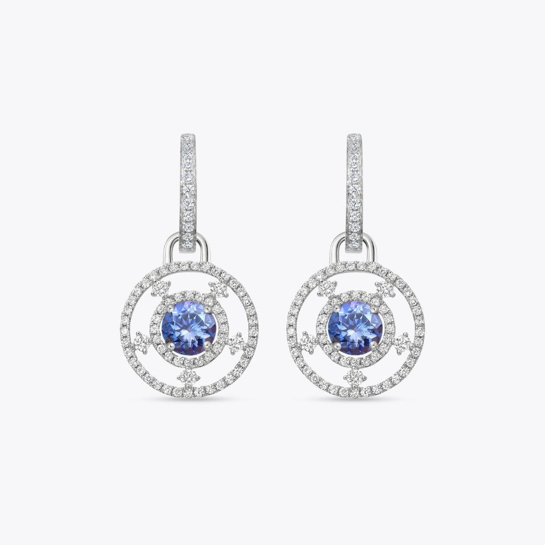 Apollo Tanzanite and Diamond Detachable Earrings