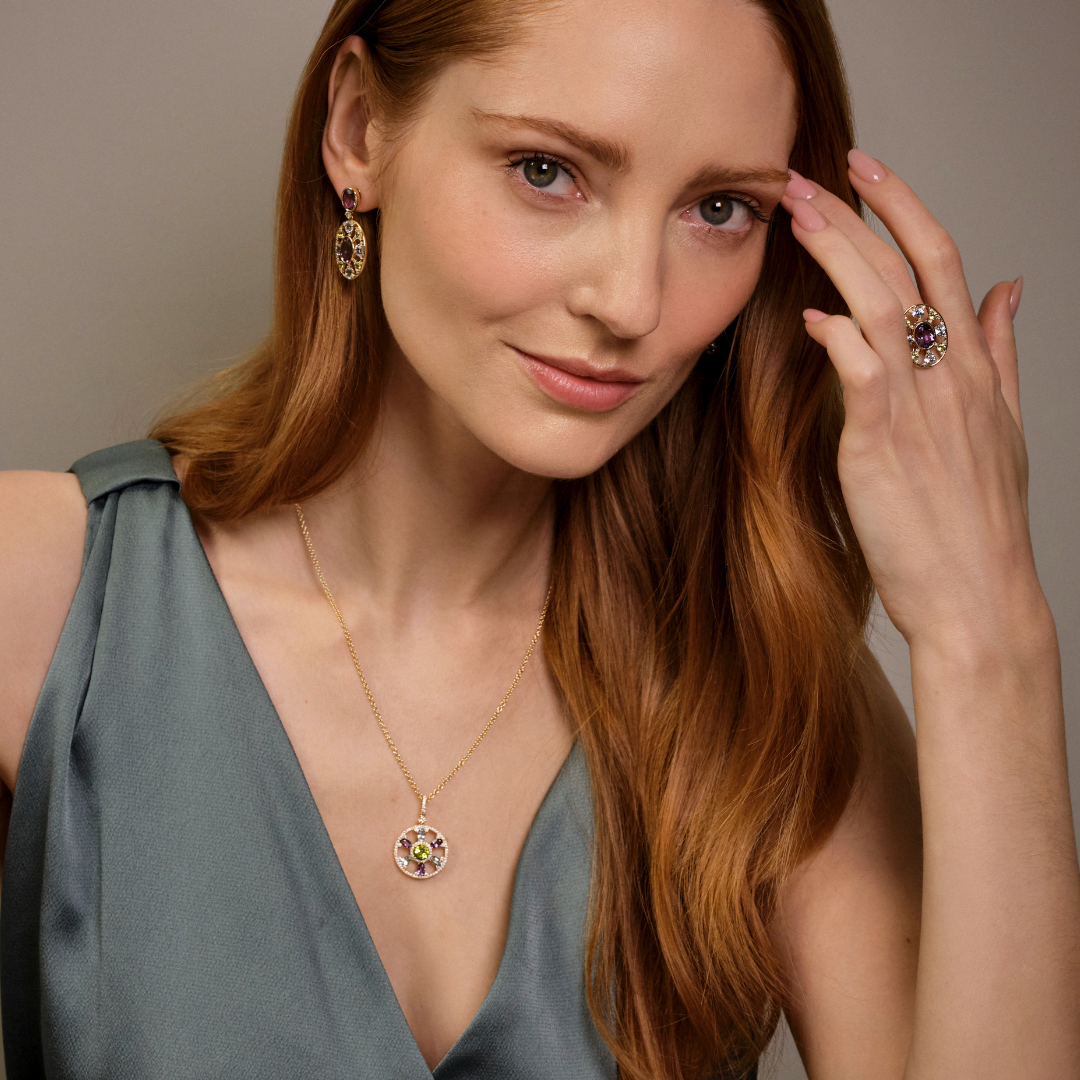 Fireworks Amethyst Oval Sparkler Earrings