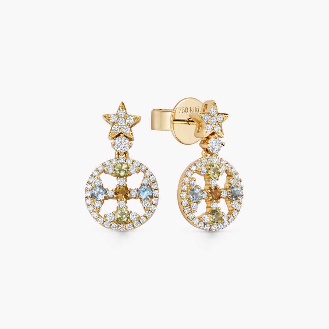 Fireworks Citrine Centre Firecracker Earrings