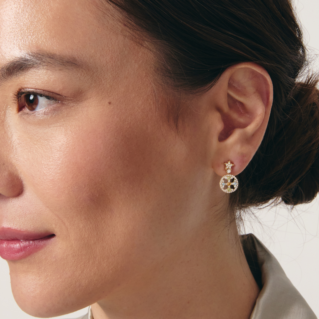 Fireworks Citrine Centre Firecracker Earrings