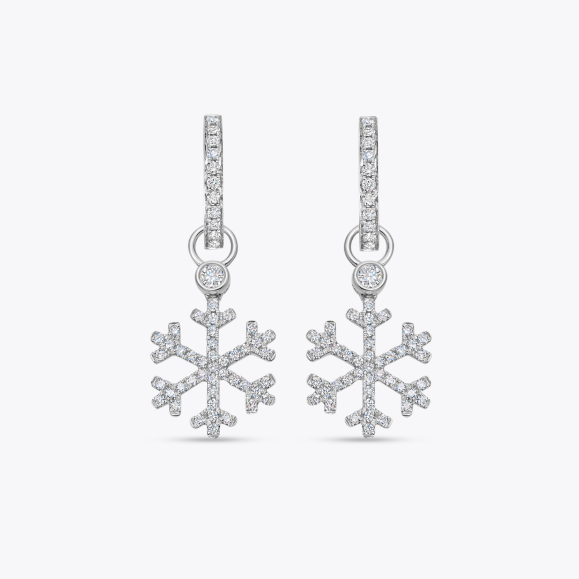 Snowflake Diamond Detachable Earrings