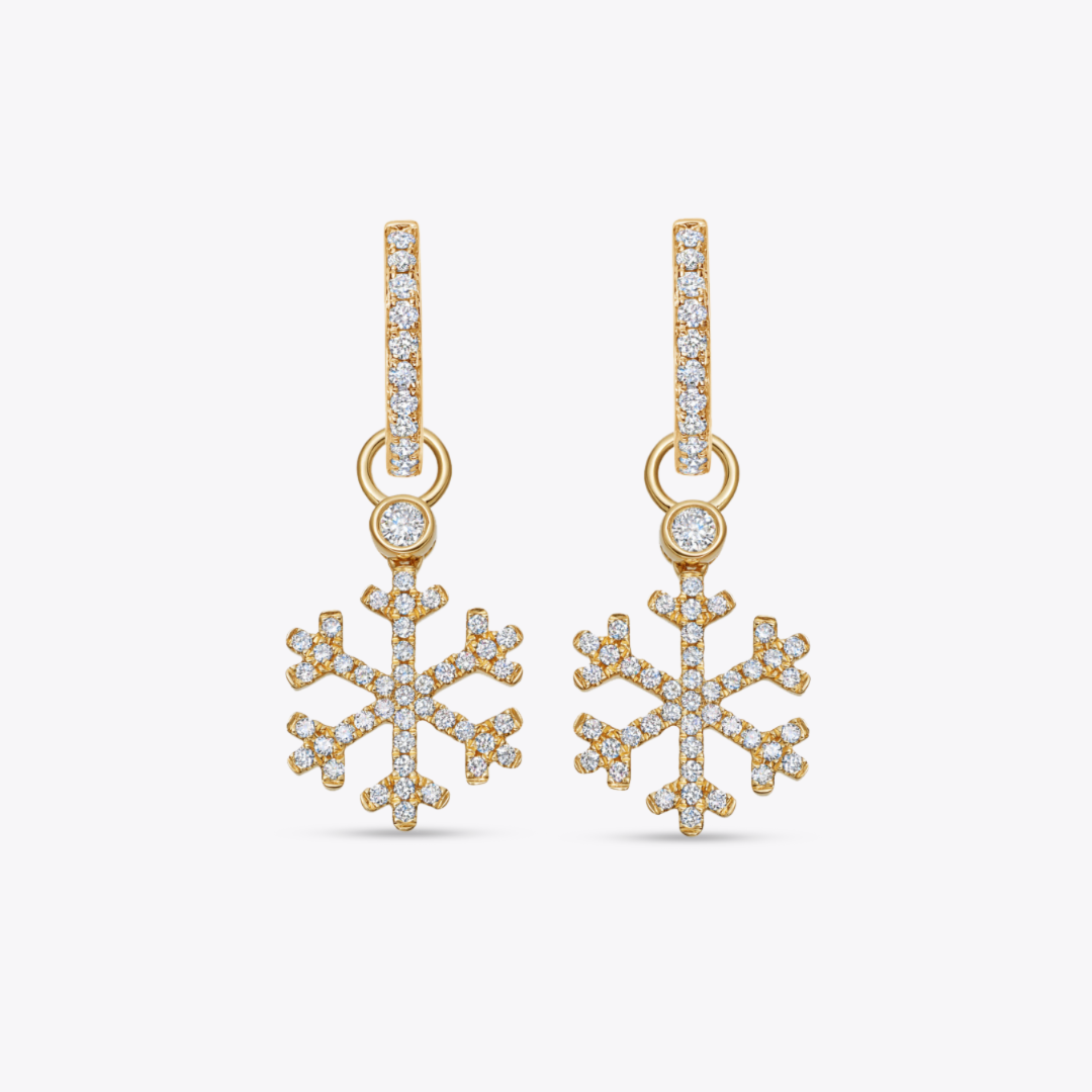 Snowflake Diamond Detachable Earrings
