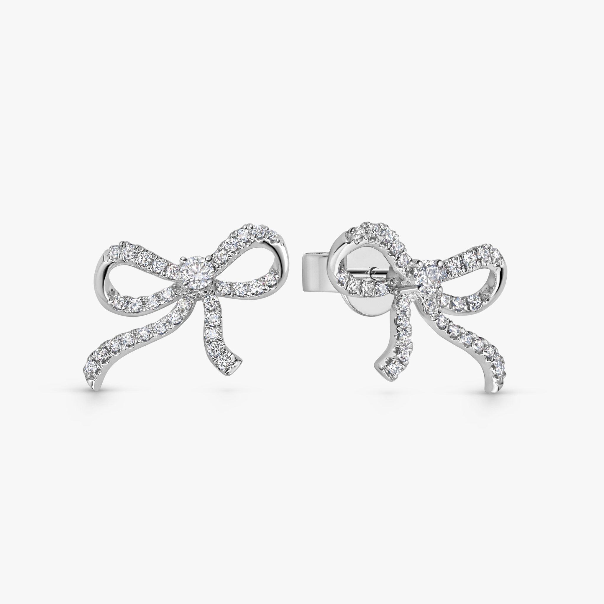 'The Kiki Bow' Diamond Stud Earrings