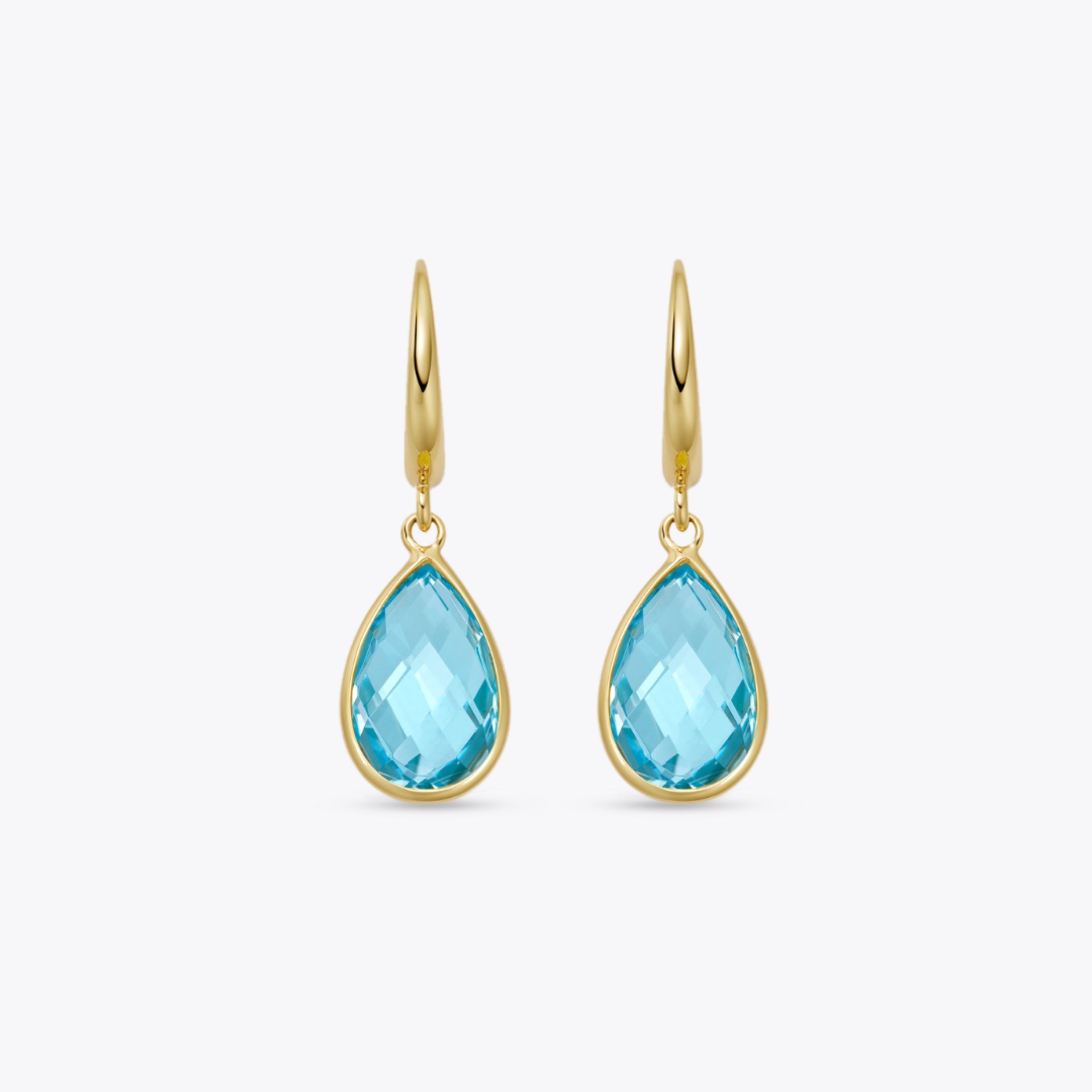 Kiki Classics Blue Topaz Pear Drop Earrings