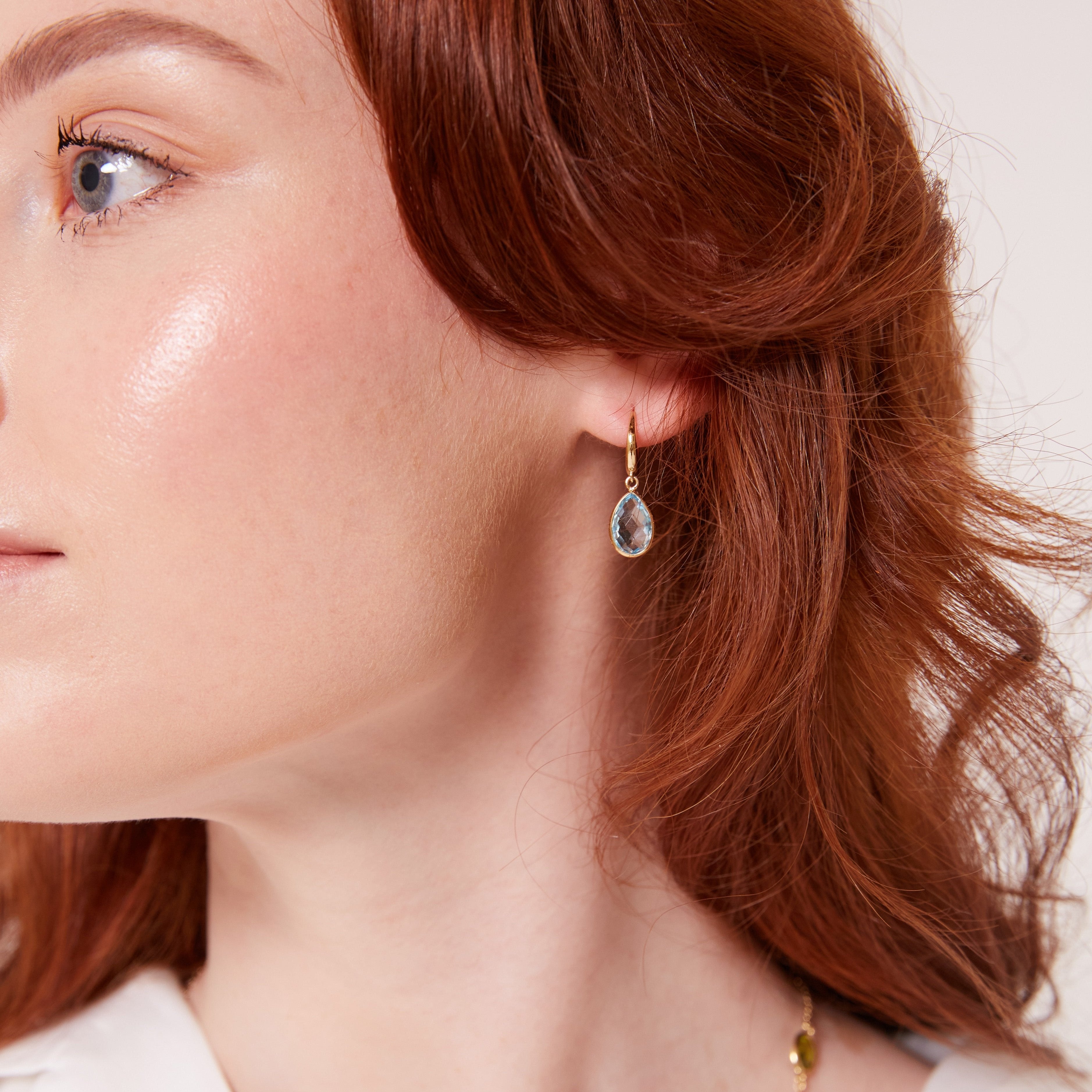 Kiki Classics Blue Topaz Pear Drop Earrings