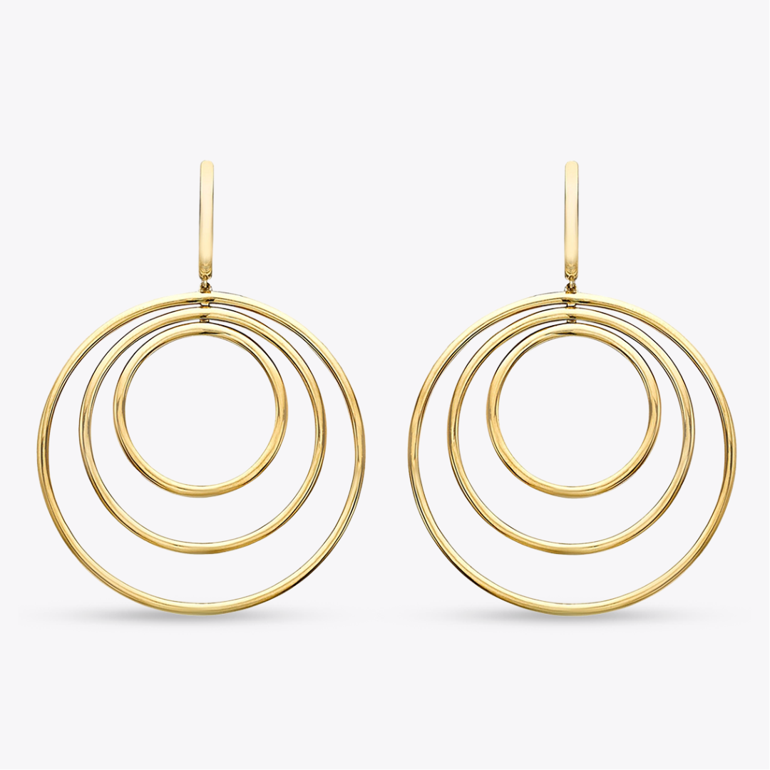 Lola Plain Triple Hoop Earrings
