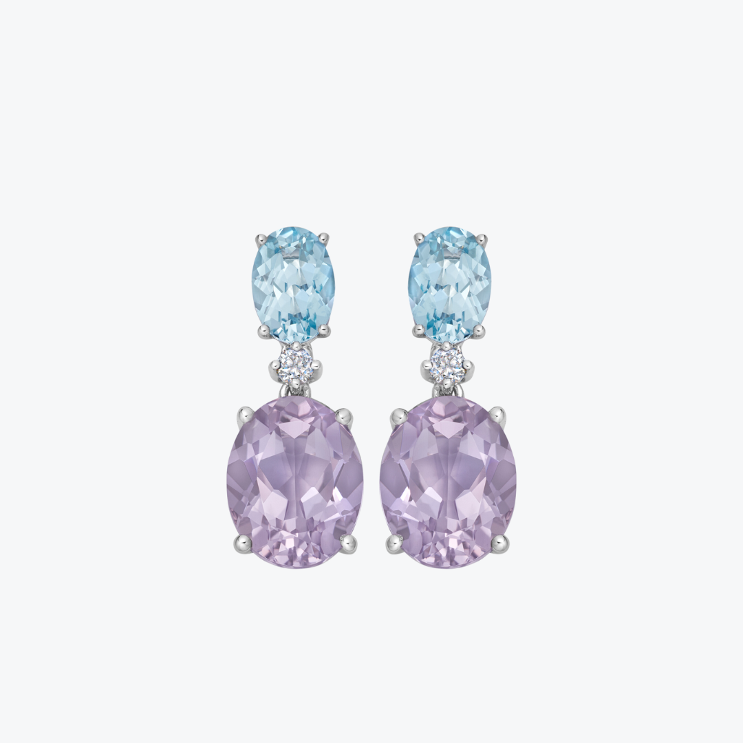 Signatures Lavender Amethyst and Blue Topaz Earrings