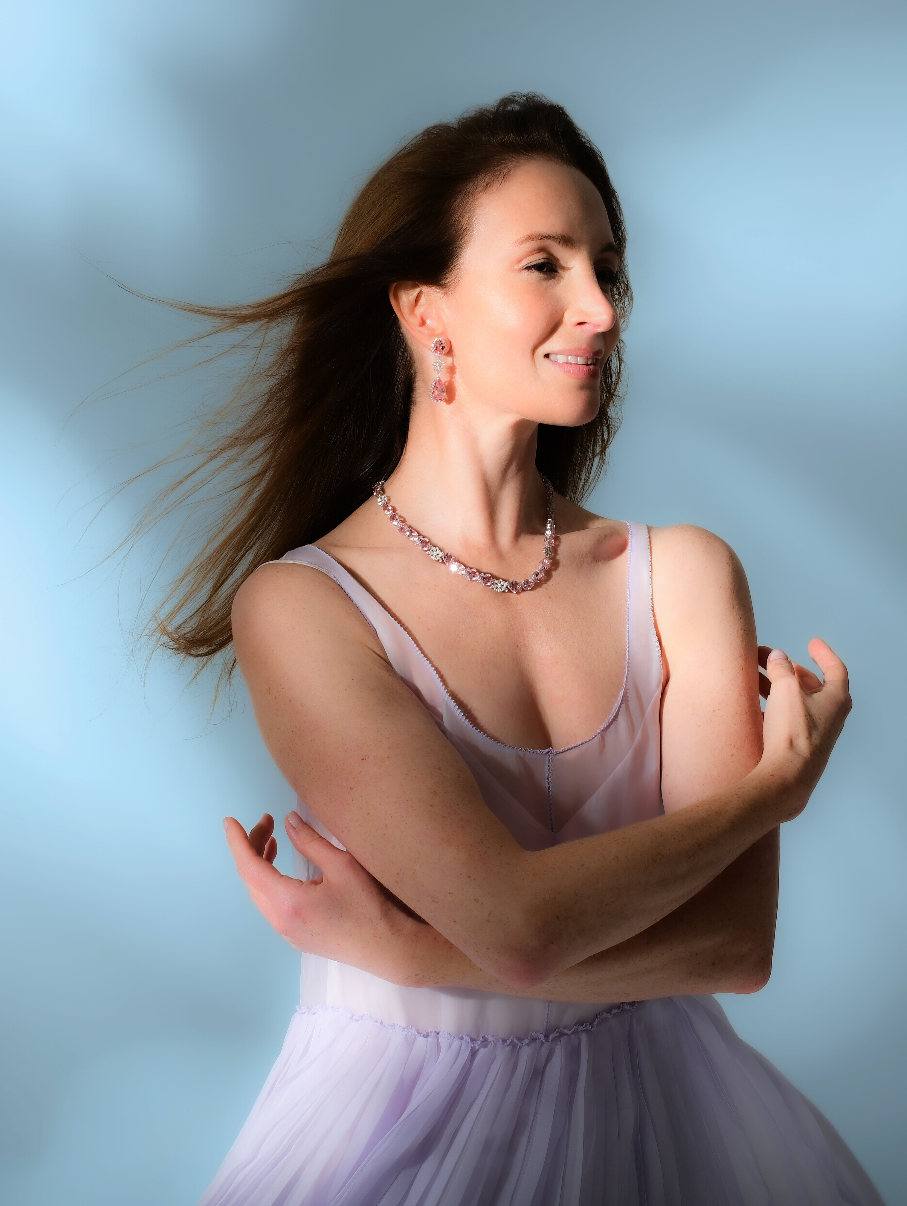 Special Editions Morganite and Diamond Collar Necklace