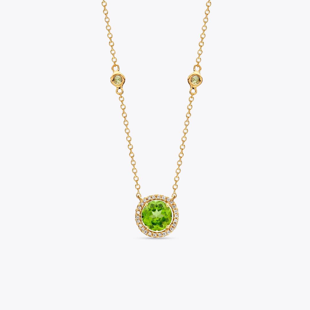 Grace Peridot and Diamond Necklace