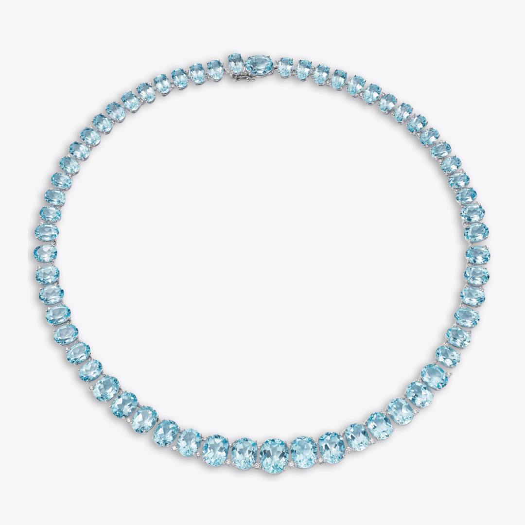 Signatures Blue Topaz and Diamond Necklace