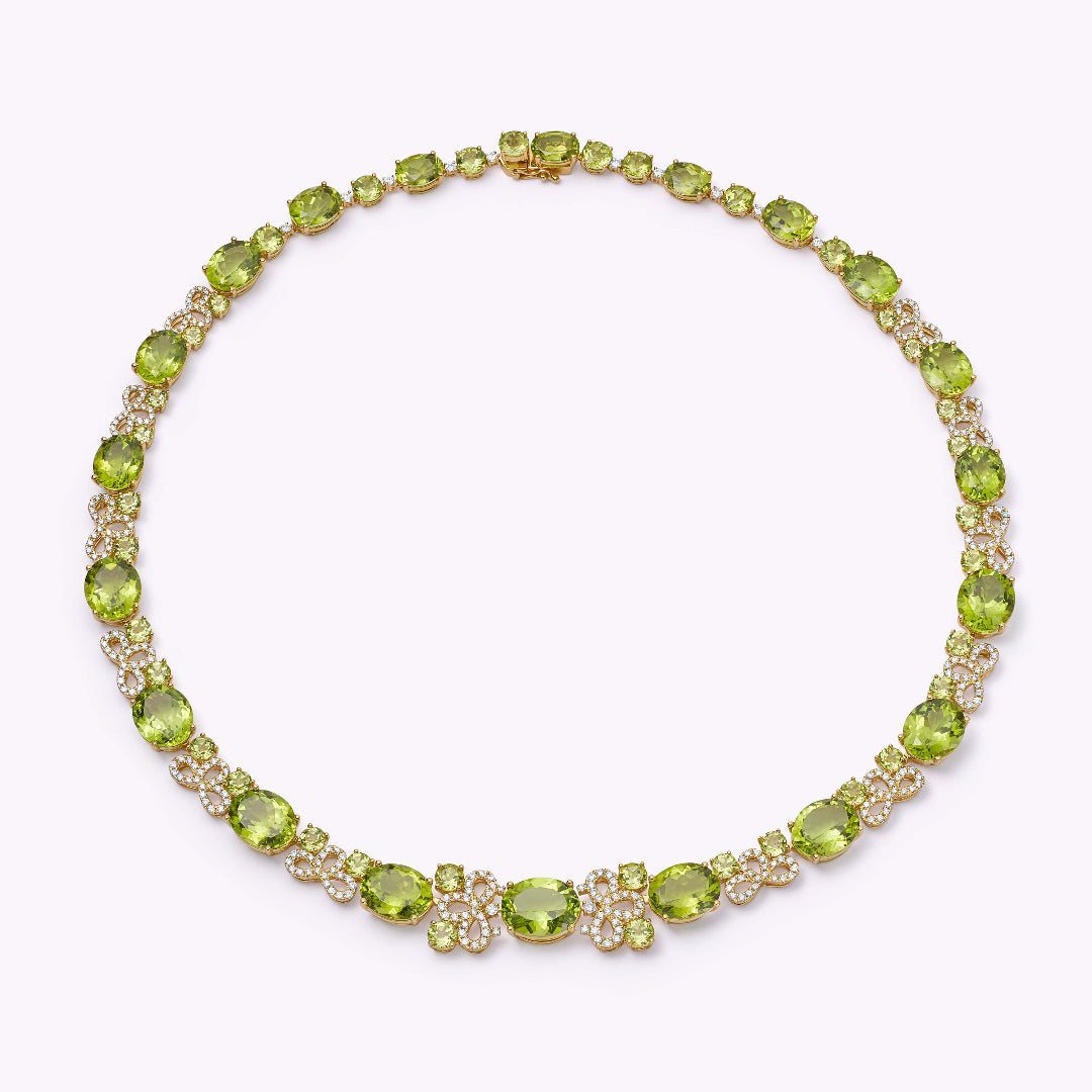 Special Editions Peridot and Diamond Collar Necklace