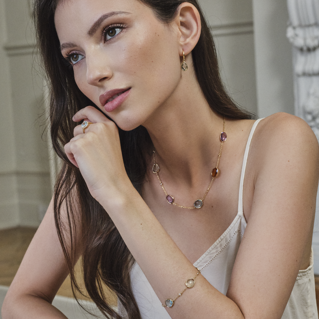 Candy Multi Gemstone and Diamond Necklace