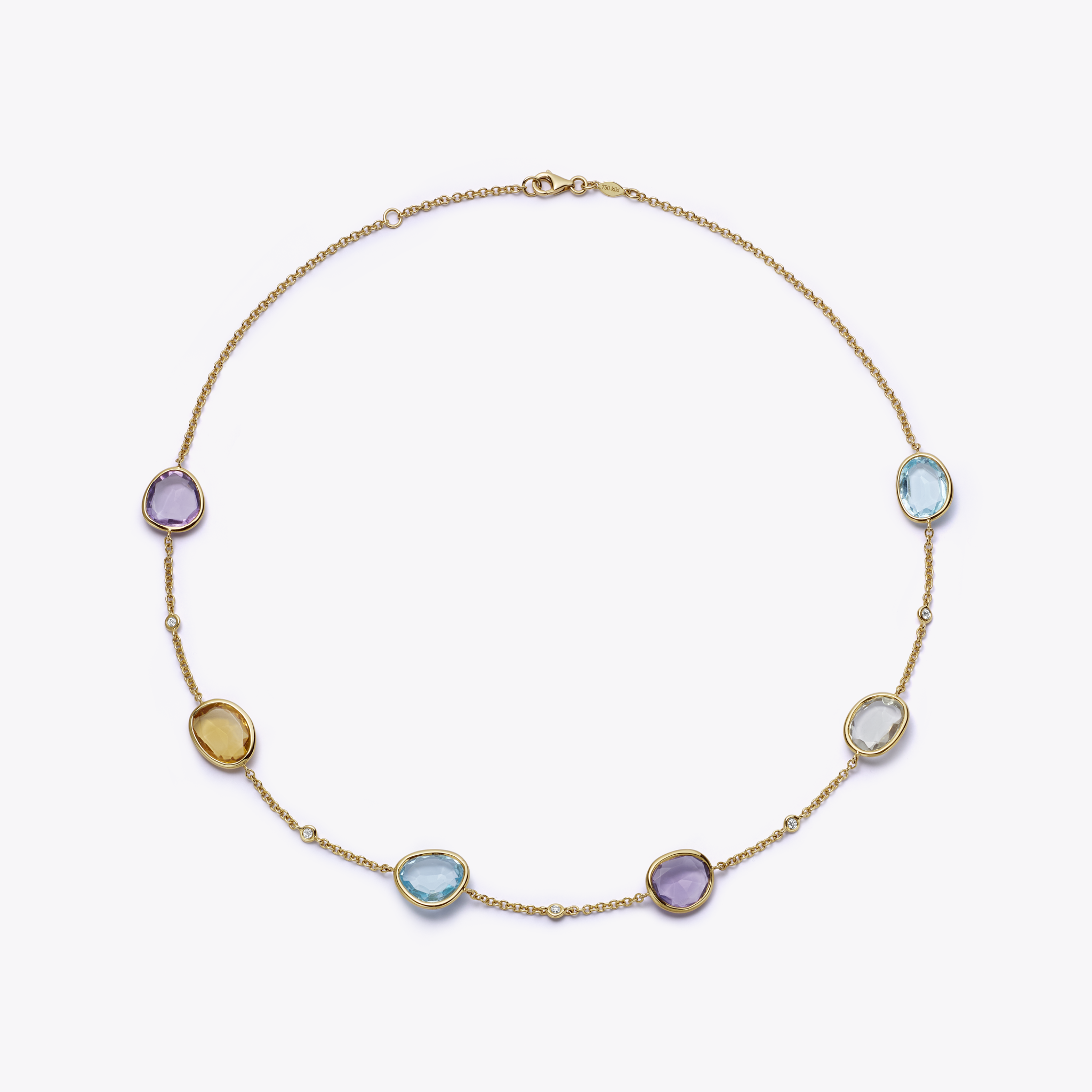 Candy Multi Gemstone and Diamond Necklace
