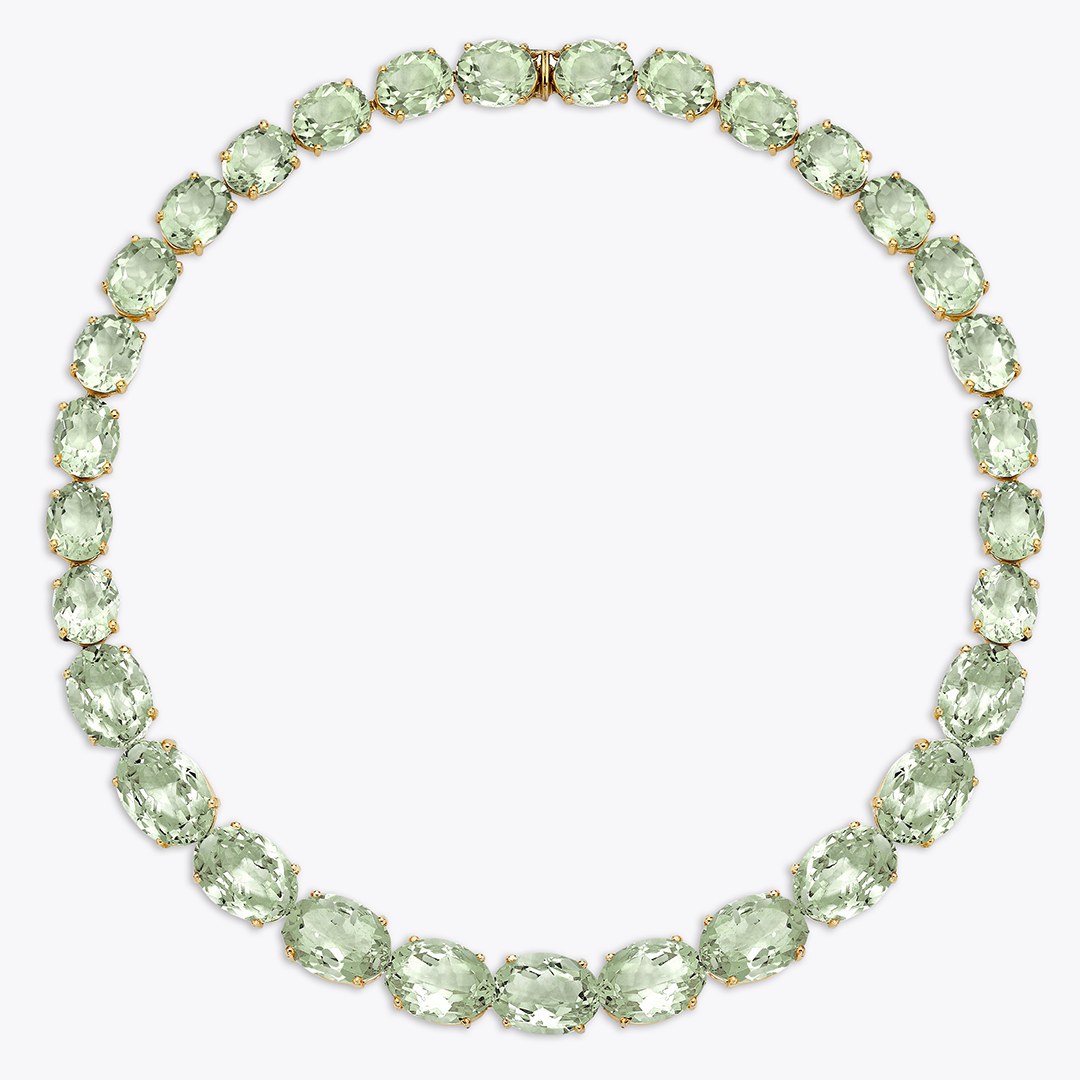 Signatures Green Amethyst Oval Necklace