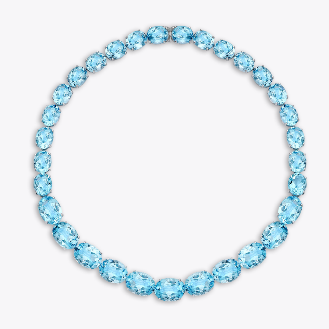 Signatures Blue Topaz Oval Necklace