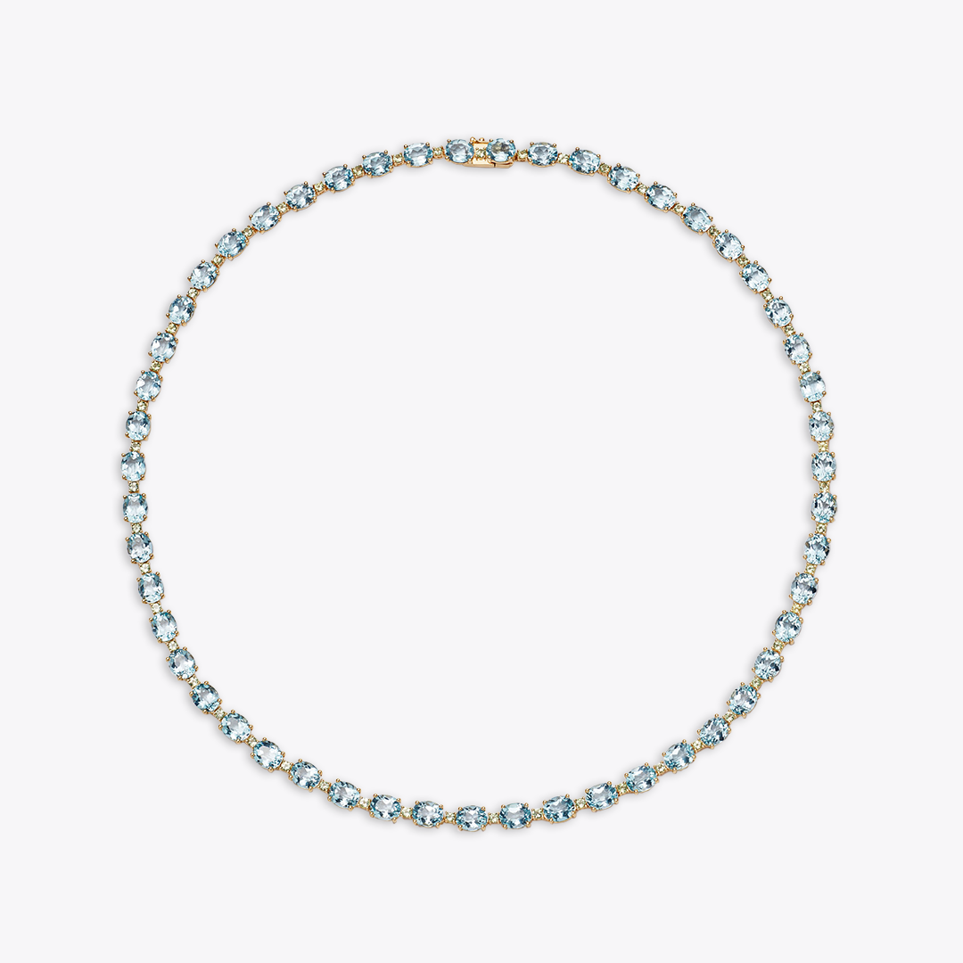 Signatures Blue Topaz Necklace with Peridot Necklace