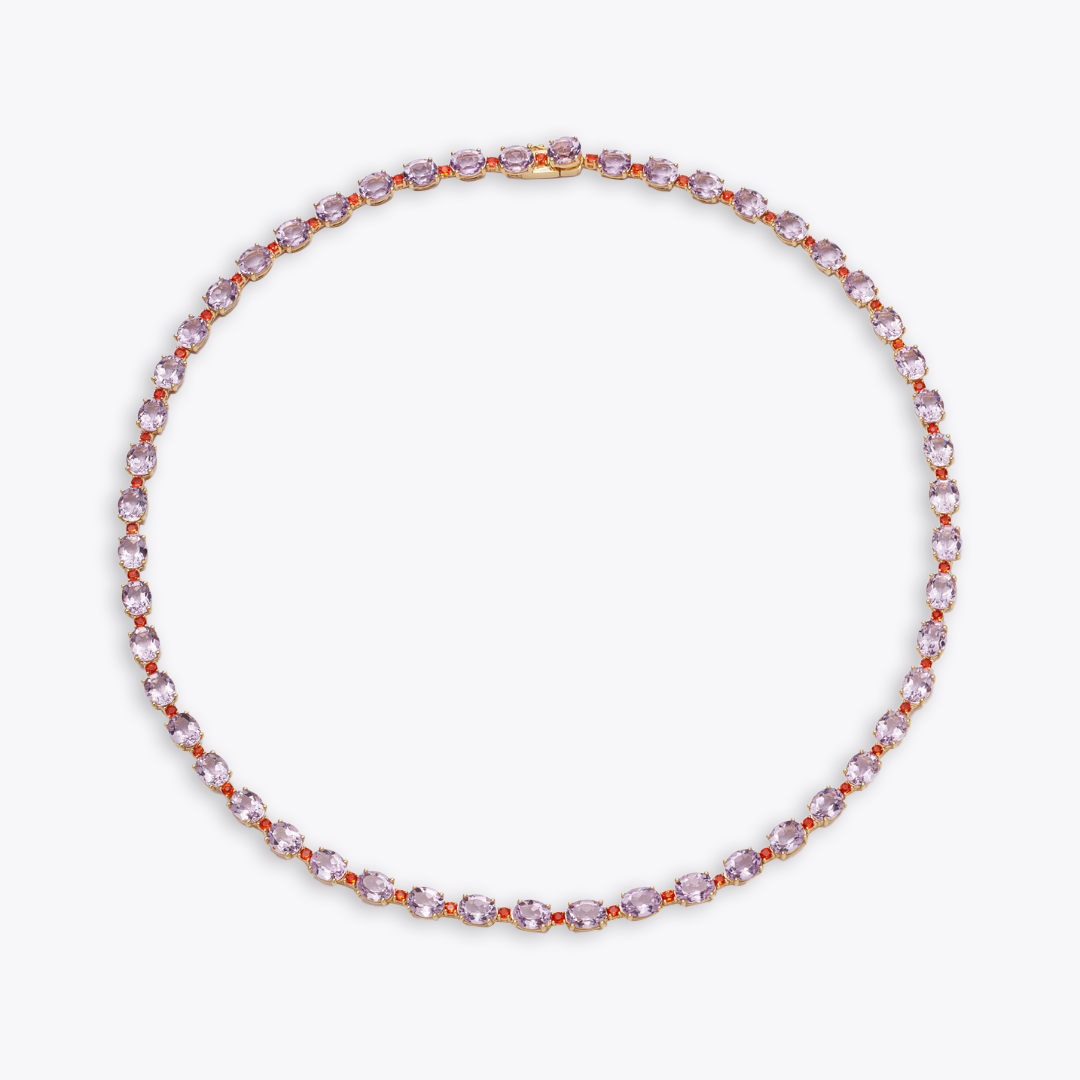 Signatures Lavender Amethyst and Fire Opal Necklace