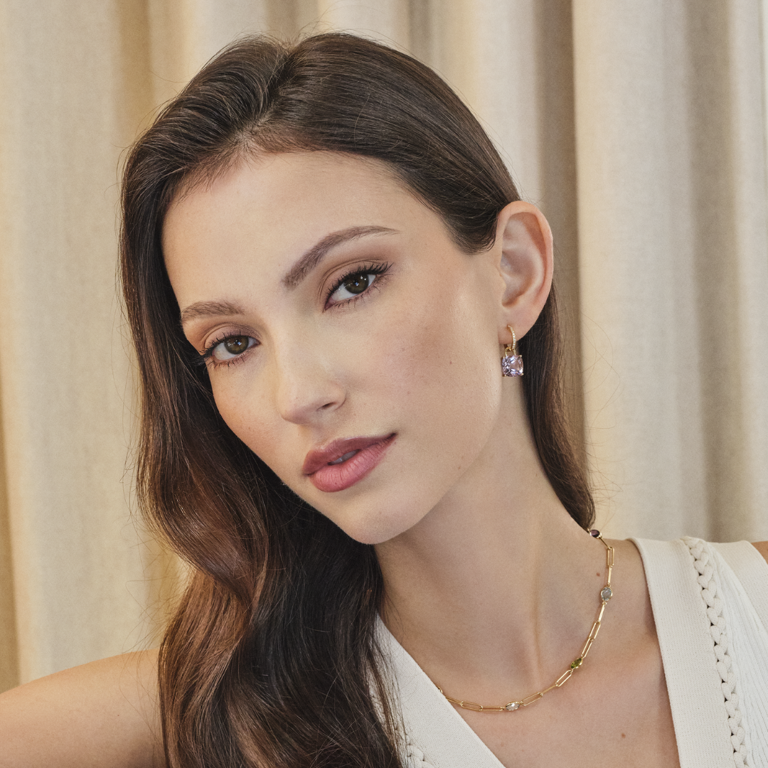 Everyday Gold Multi Gemstone Chain Necklace